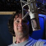 Dan Friedman voiceover microphone, directing voice talent